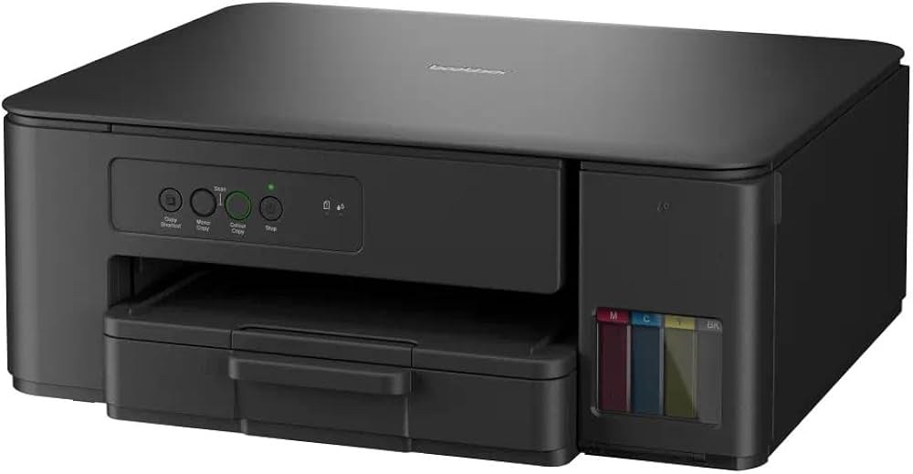 BROTHER multifunction color inkjet printer, front panel and color ink tank window