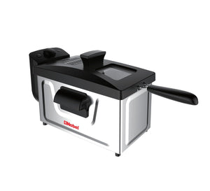 Nobel Deep Fryer 3.0 Ltr Capacity with 700g Frying Capacity and has Detachable Enamel Oil Tank,Plastic Lid with Stainless Steel and Filter NDF7G with Observe Window