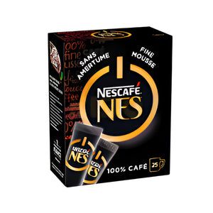 Nescafes Nes Fine Mousse without Bitterness 100% cafe instant coffee 25 sticks, 50g Imported (France)
