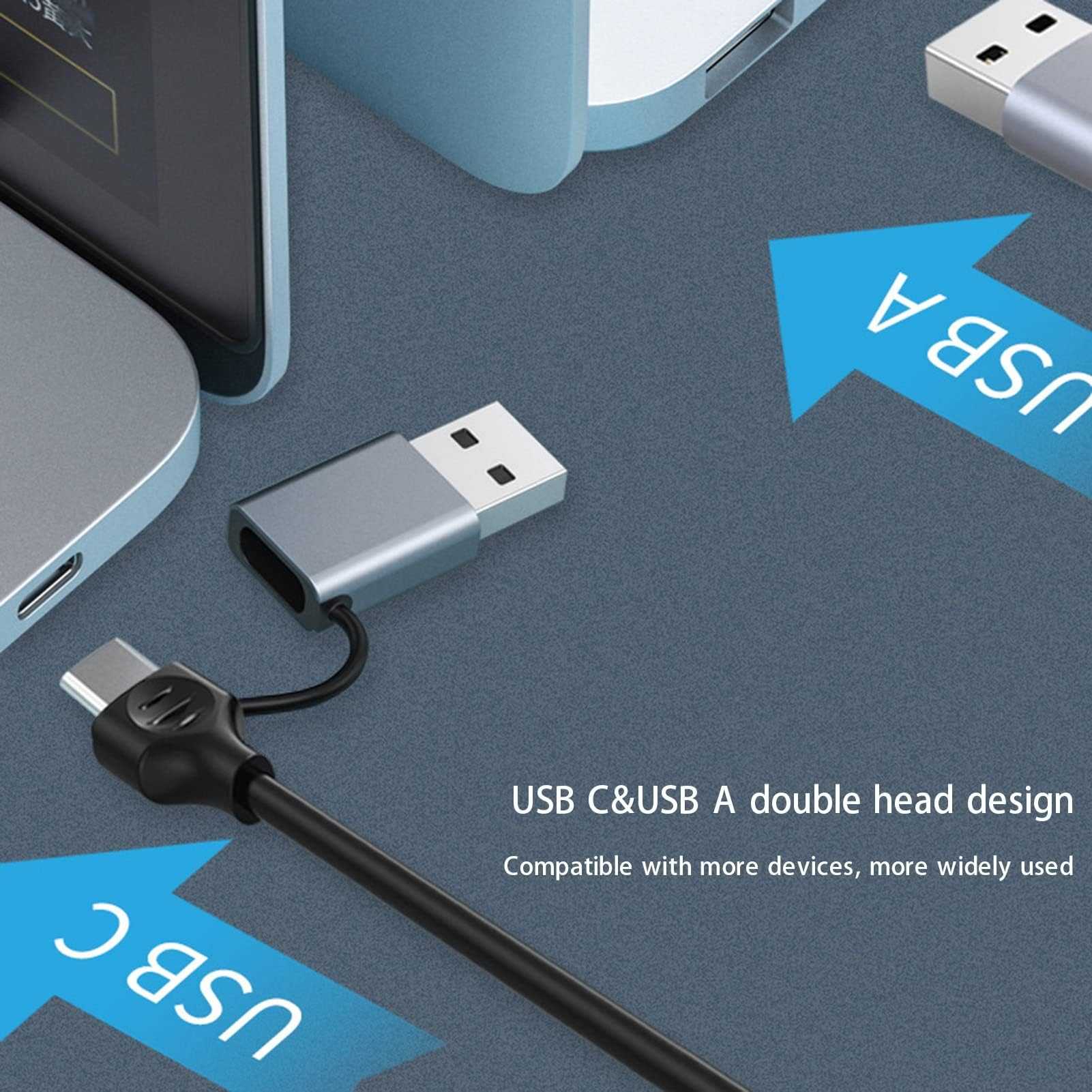 USB to Ethernet Adapter, USB C to Ethernet Adapter, Dual USB A/USB C to RJ45 Type-C 100 Gigabit Ethernet LAN Network,