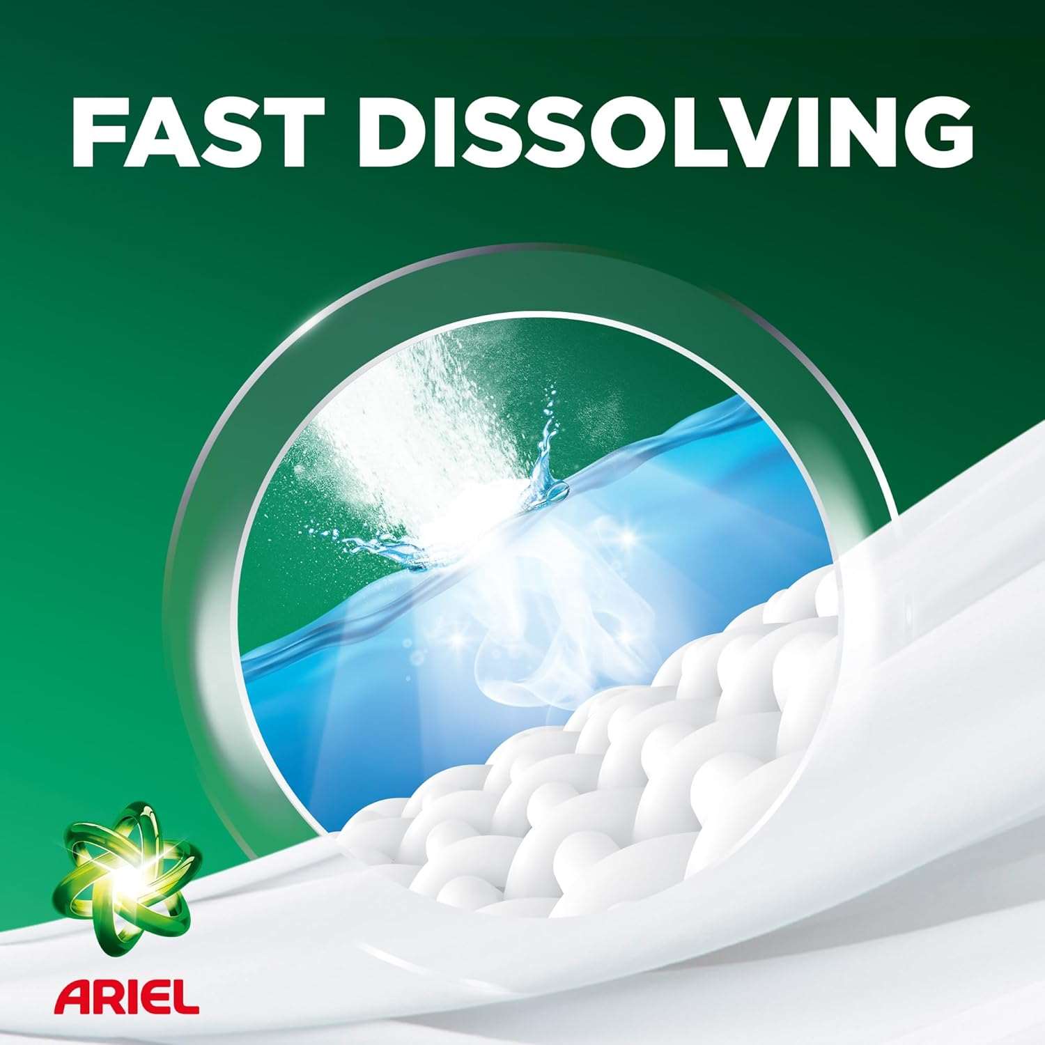 Ariel green /Fast Dissolving Laundry Detergent Powder, 1.5 KG