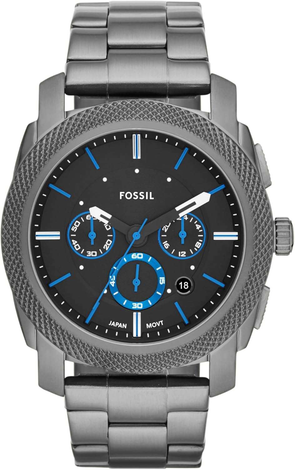 Fossil Machine Men's Watch with Stainless Steel or Leather Band, Chronograph or Analog Watch Display