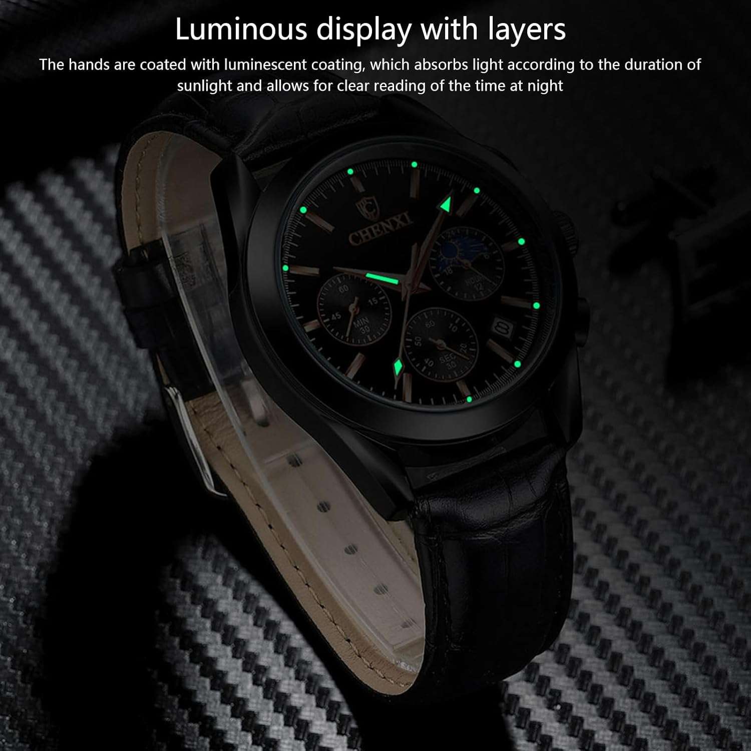 【TTQK】Men's Watch Timeline Consortium Date of quartz movement alloy case belt waterproof luminous leisure business watch