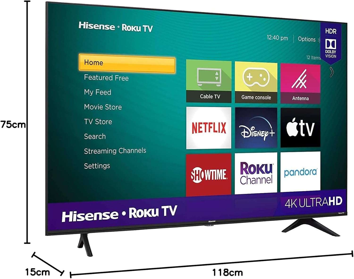 -Hisense TV 4K FHD Smart TV With Dolby Vision HDR DTS Virtual X & WiFi