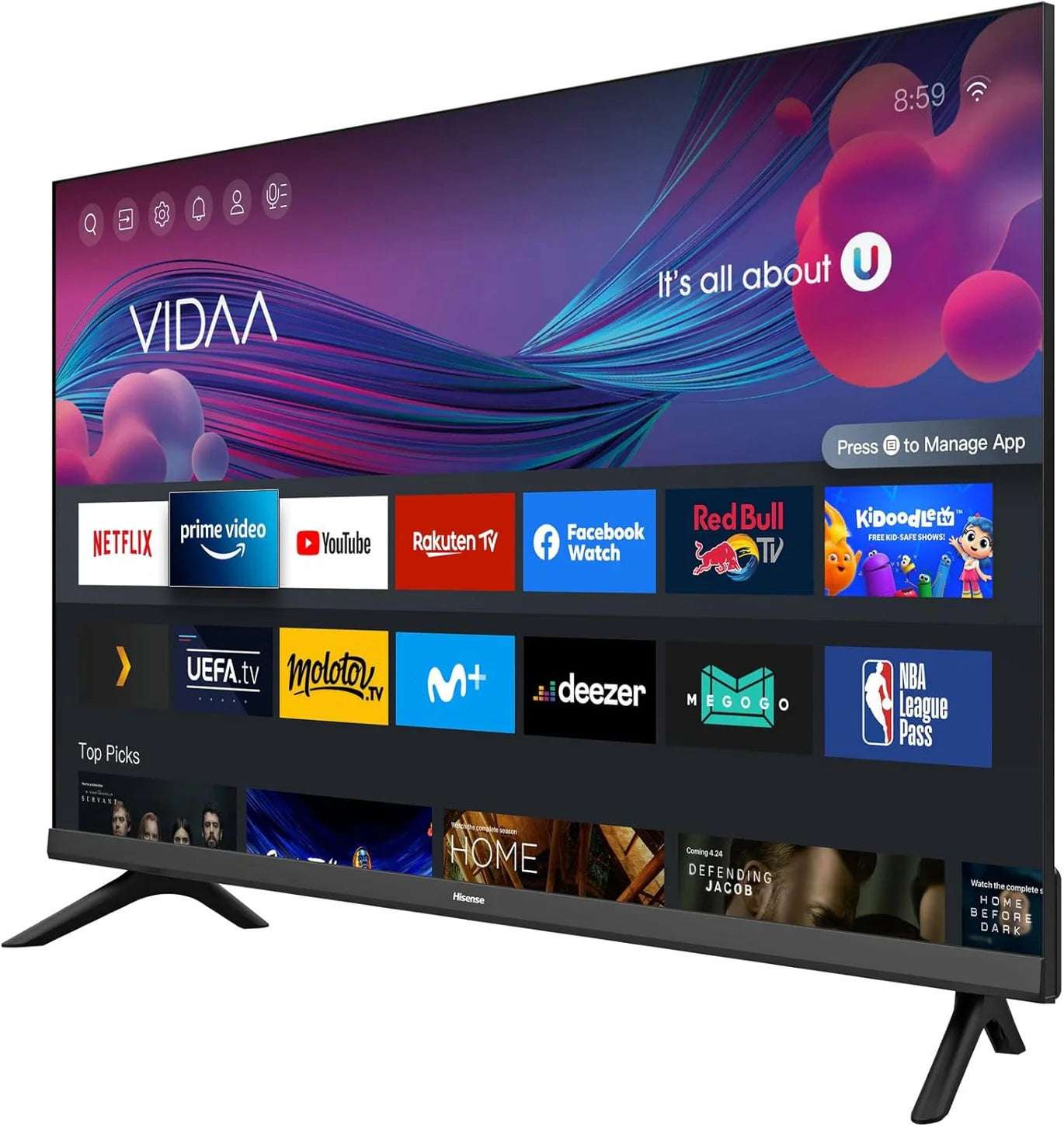 -Hisense TV 4K FHD Smart TV With Dolby Vision HDR DTS Virtual X & WiFi