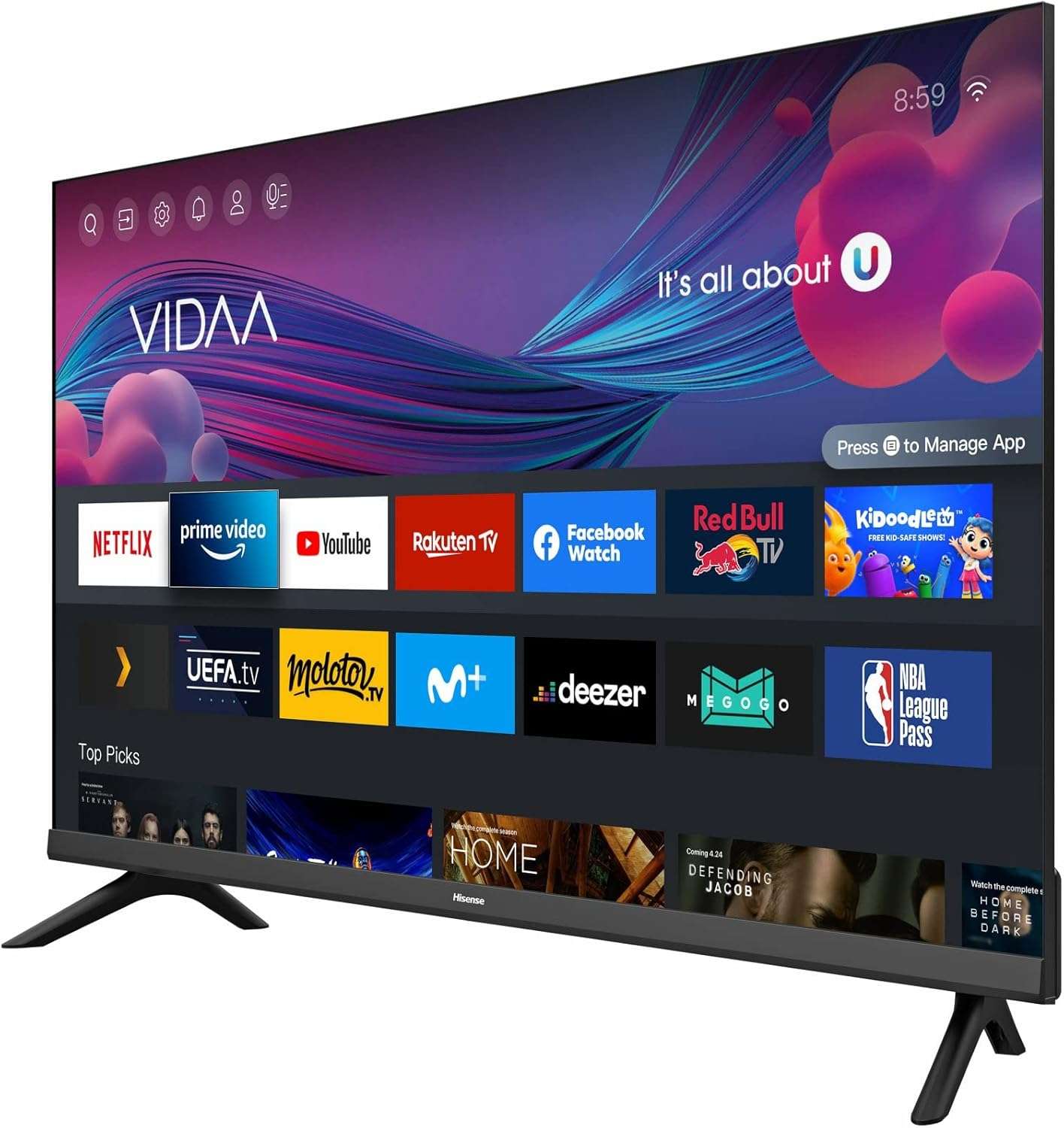 -Hisense TV 4K FHD Smart TV With Dolby Vision HDR DTS Virtual X & WiFi