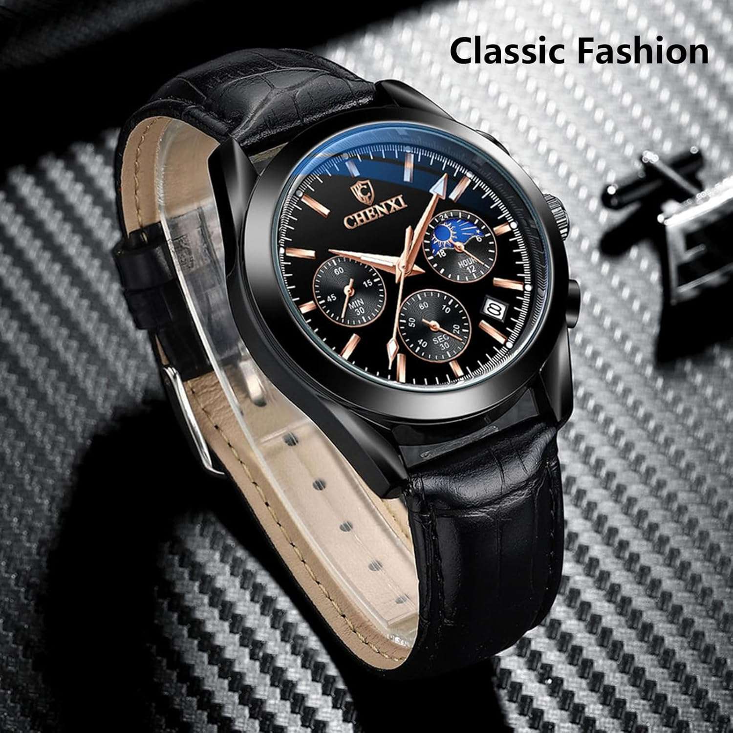 【TTQK】Men's Watch Timeline Consortium Date of quartz movement alloy case belt waterproof luminous leisure business watch