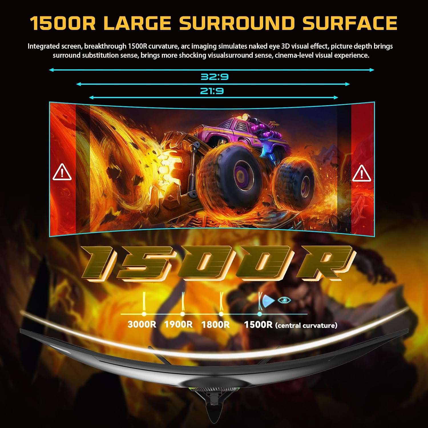 49″ Twisted Minds  Ultra-Wide Curved Gaming Monitor