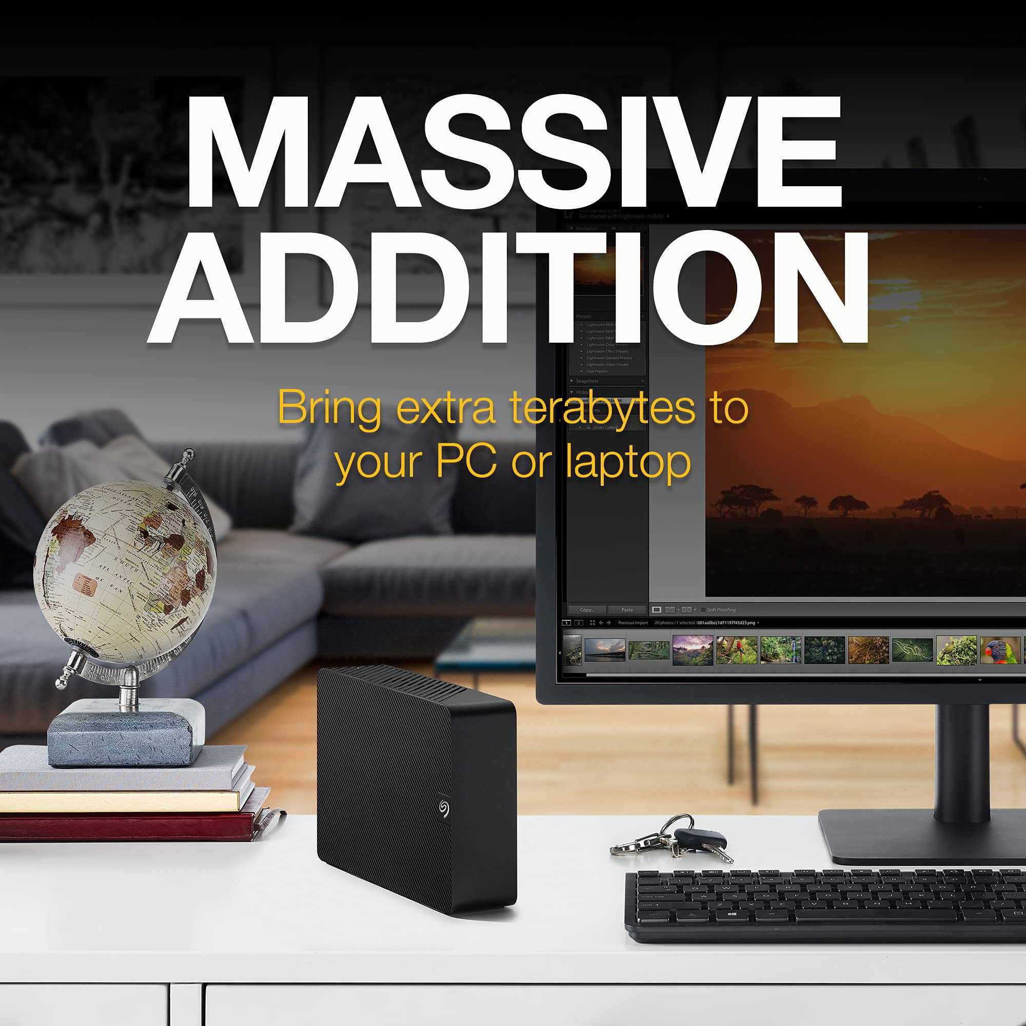 Seagate Expansion Desktop External HDD 3.5 Inch USB 3.0 for Windows and Mac Hard Drive (STMP14000600)