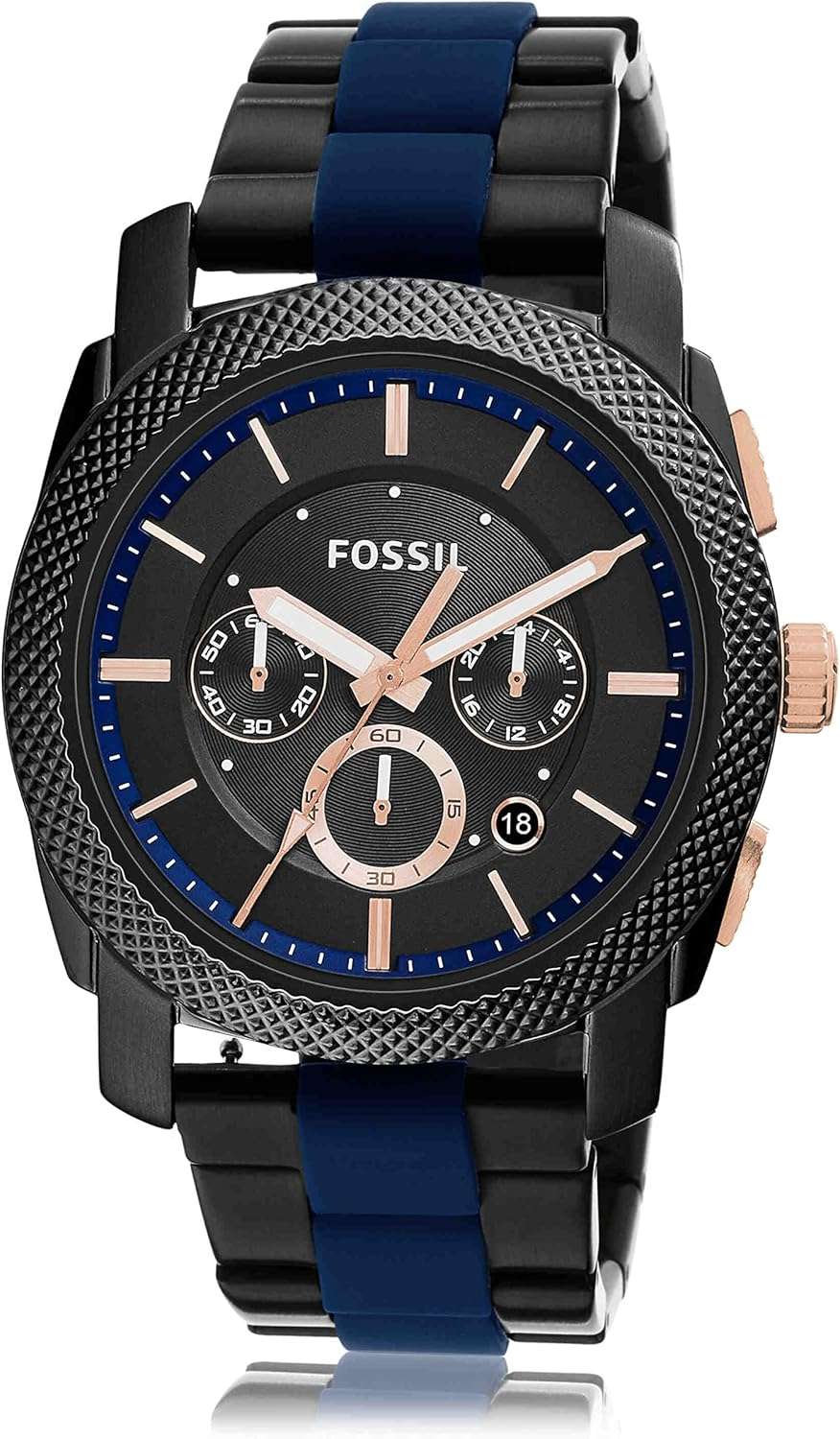 Fossil Machine Men's Watch with Stainless Steel or Leather Band, Chronograph or Analog Watch Display