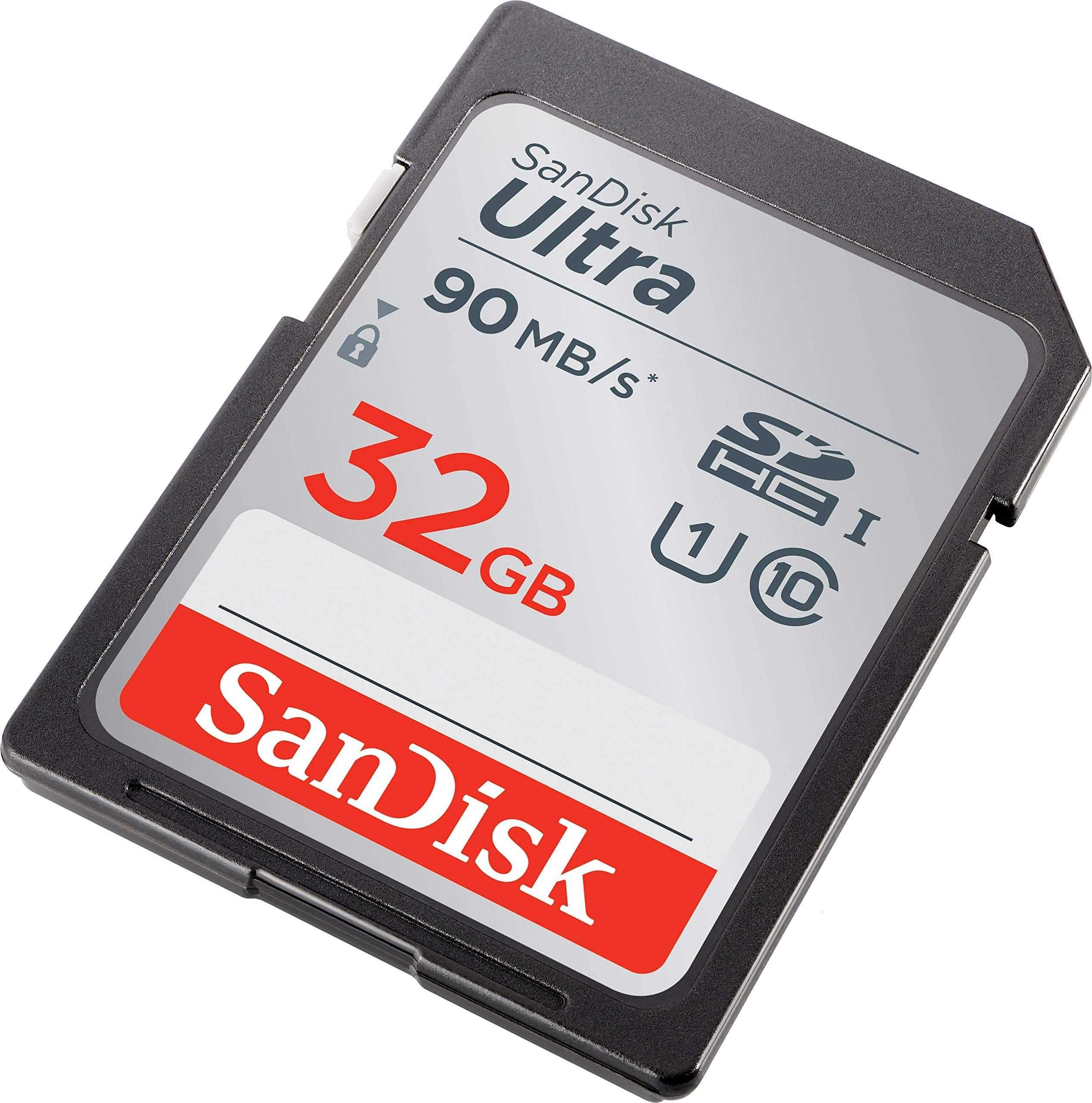 SanDisk Ultra SDHC UHS-I Memory Card - 90MB/s, C10, U1, Full HD, SD Card - SDSDUNR-032G-GN6IN