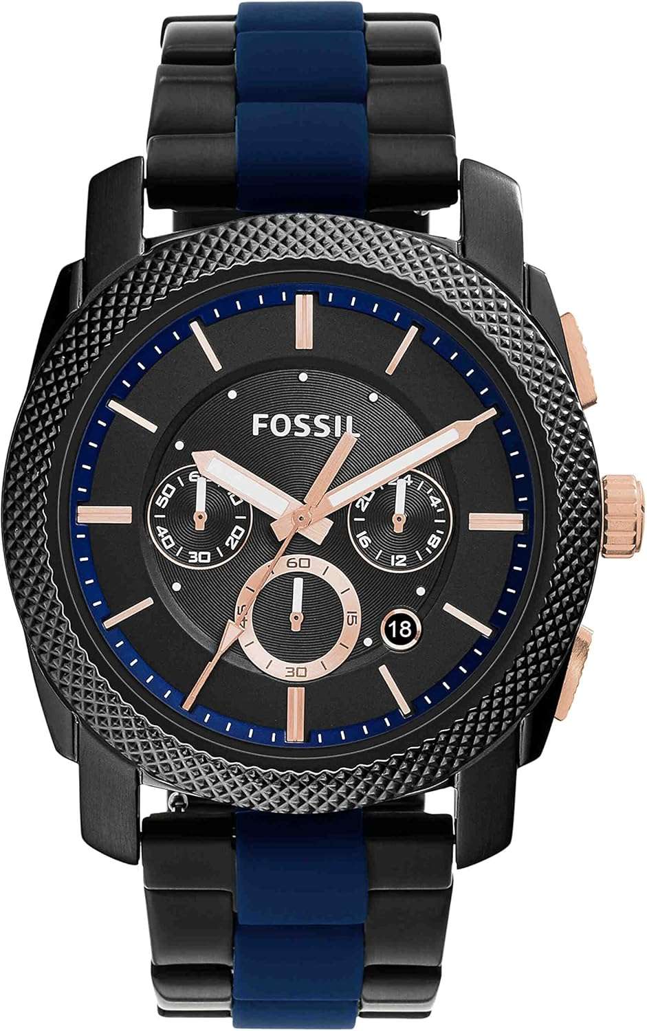 Fossil Machine Men's Watch with Stainless Steel or Leather Band, Chronograph or Analog Watch Display