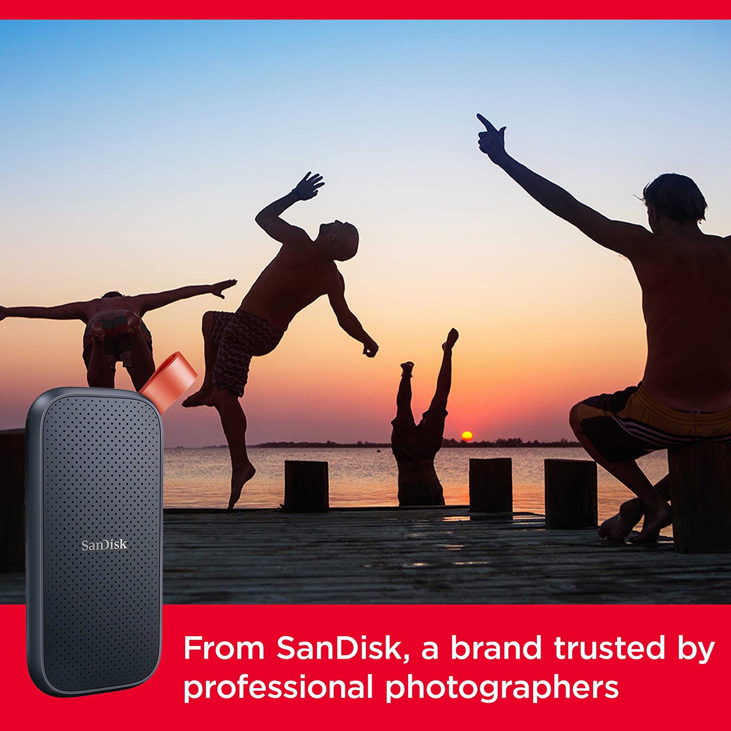 SanDisk 2TB Portable SSD - Up to 800MB/s, USB-C, USB 3.2 Gen 2 - SDSSDE30-2T00-G26