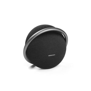 Harman Kardon Onyx Studio 7 Portable Stereo Bluetooth Speaker, Multi-Directional Soundscape, Enhanced Audio Power, Anodized Aluminum Handle, 8 Hours Battery, Dual Sound - Black, HKOS7BLKUK