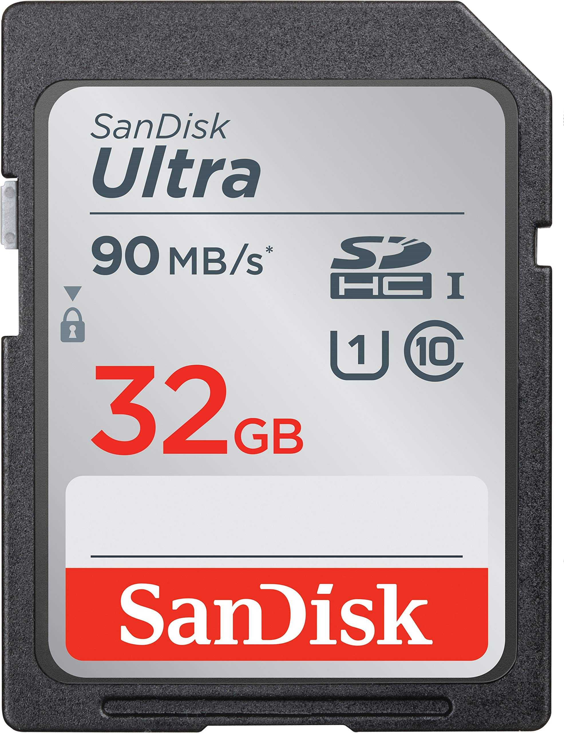 SanDisk Ultra SDHC UHS-I Memory Card - 90MB/s, C10, U1, Full HD, SD Card - SDSDUNR-032G-GN6IN