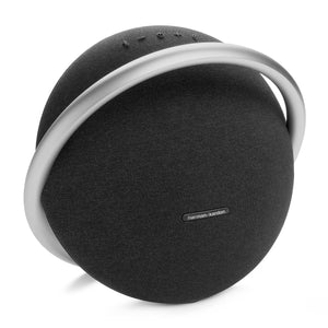 Harman Kardon Onyx Studio 8 Portable Stereo Bluetooth Speaker, Superior Sound Performance, Elegant Design, Self-Tuning, 8 Hours Battery, Eco-Friendly Materials, Built-In Dual Mic - Black, HKOS8BLKUK