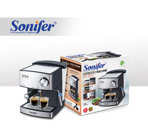 Sonifer SF-3528 Professional Espresso Machine, 15 Bar Automatic Electric Coffee Maker