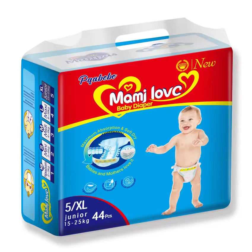 Mami Love 5 junior baby diaper pack, 44 count for 15–25 kg