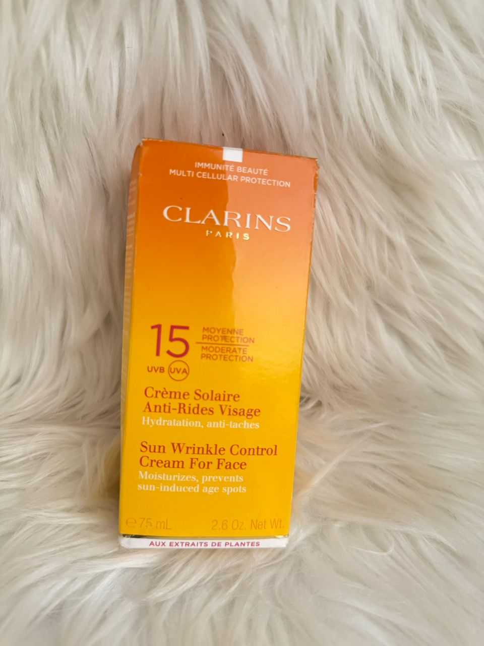 Clarins Paris Sun Wrinkle  Control Cream For Face SPF 15