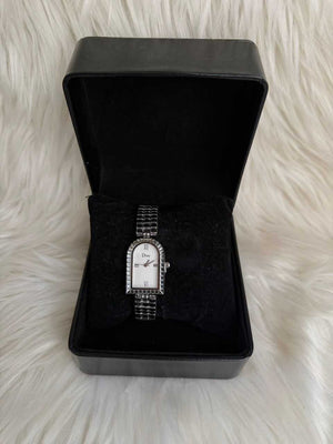 Silver Dior Rectangle Women's Watch
