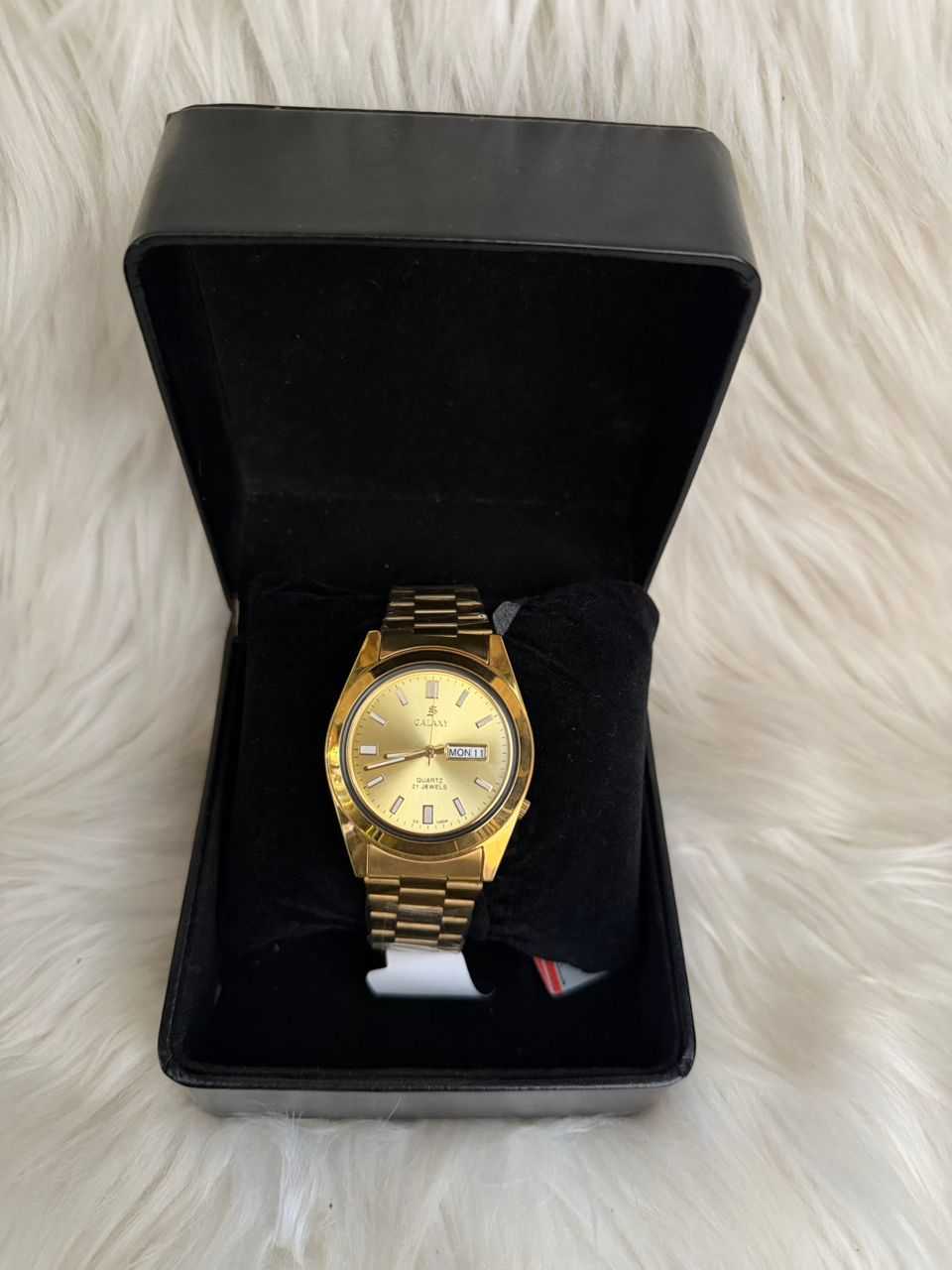 Seiko Gold Day-Date Stainless Steel Watch