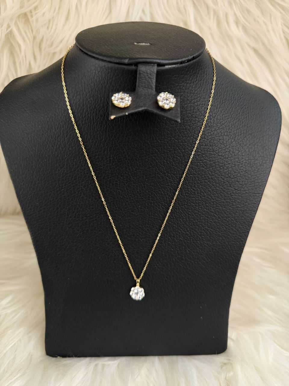 Classic Diamond-Style Jewelry Set