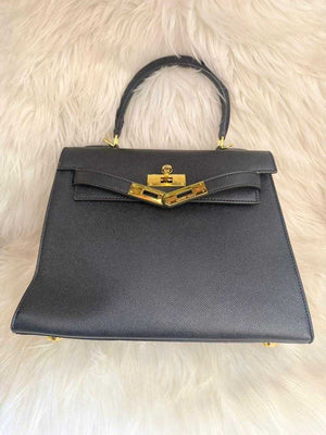 Black Kelly-Style Handbag