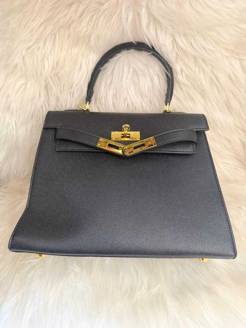 Black Kelly-Style Handbag