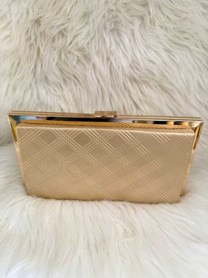 Champagne Gold Frame Clutch Handbag
