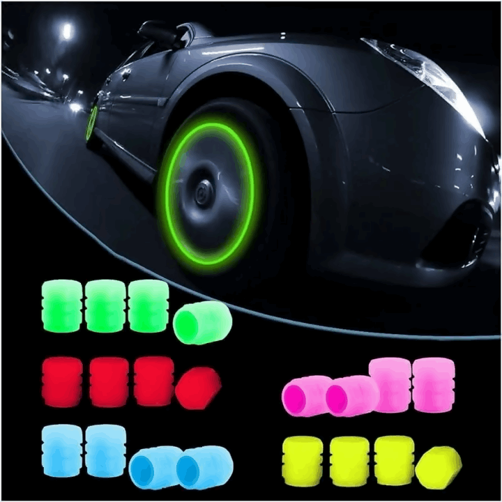 Luminous valve caps  4pcs