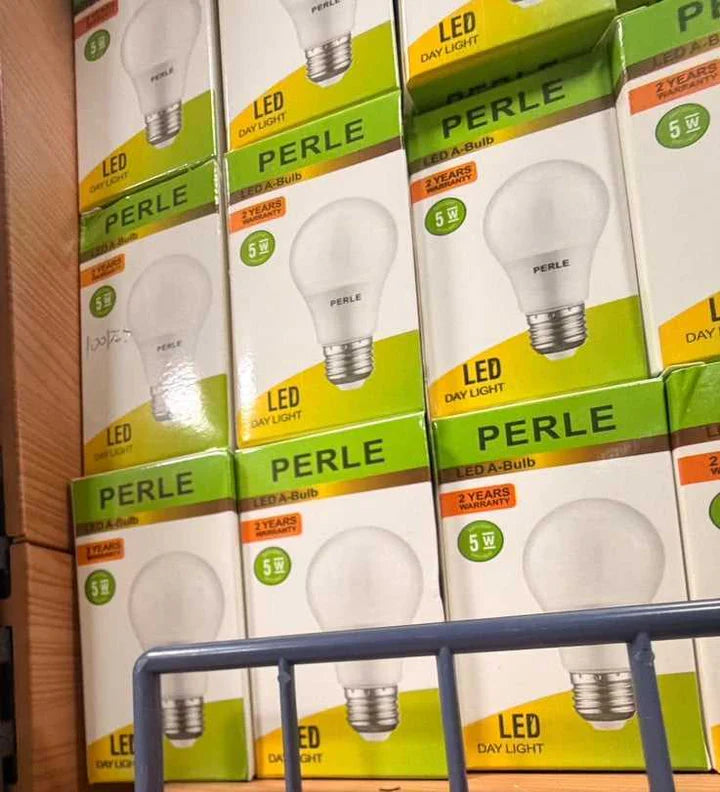 PERLE LED A-bulbs retail boxes, 5W LED day light bulbs, assorted packaging