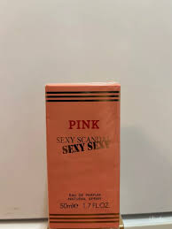 Pink perfume box with 'PINK' and 'Sexy Scandal' text, 50 ml (1.7 fl oz)