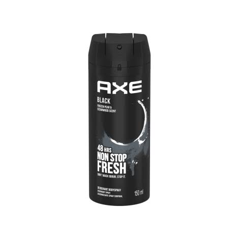 AXE black deodorant spray can with nozzle, 48h non stop fresh