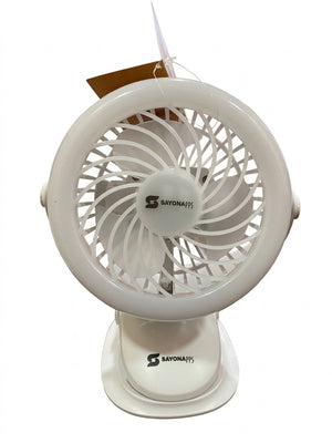 SRF-2579 SAYONA RECHARGEBLE FAN 4"
