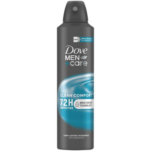 Dove Men+Care Clean Comfort 72H Antiperspirant Deodorant Spray