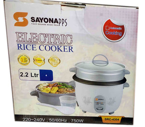 Sayona pps  Electric Rice Cooker -Cook/Warm/Steam, High-Temperature Protection - Make Rice & Steam Healthy Food & Vegetables | 2 Year Warranty